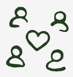 people around heart Grey BG